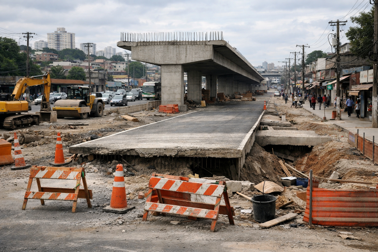 Tarcísio ameaça romper contrato do BRT-ABC após novos atrasos nas obras